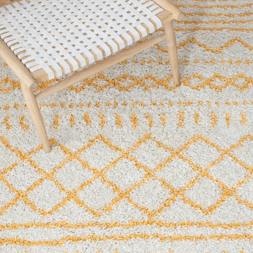 Union Rustic Gilbertson Ivory/Yellow Rug & Reviews Wayfair